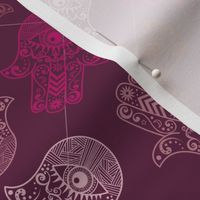 Hamsa Hand  (Khamsa) Pattern Siren Purple