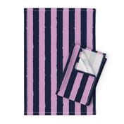 distress stripe light orchid navy