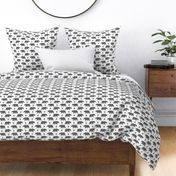 Bears  – Gray and Black Plaid Bear Buffalo Plaid Check Baby Nursery Bedding