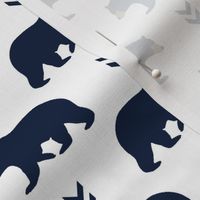 Navy Bears & Chevron Arrows - Blue Bear Baby Boy Nursery Woodland Animals Kids Childrens Bedding
