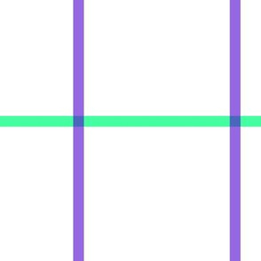 two toned window pane in mint and purple