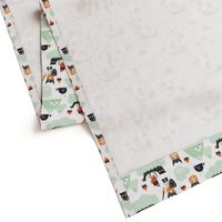 Cute kids historical hero theme viking battle ship whale and scandinavian woodland in mint and orange gender neutral