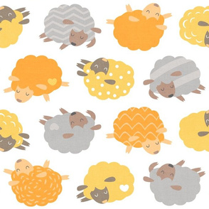 Sleepy Sheep Yellow