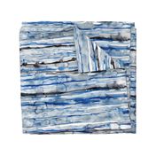 Watercolor waves - stripes in blue and black