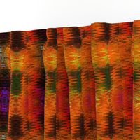 NEW WEAVE KILIM NAVAJO IKAT ORANGE STRIPES