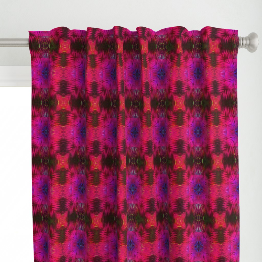 8" NEW WEAVE KILIM NAVAJO IKAT VIOLET FUCHSIA CORAL BURGUNDY 1