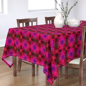 8" NEW WEAVE KILIM NAVAJO IKAT VIOLET FUCHSIA CORAL BURGUNDY 1