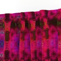 8" NEW WEAVE KILIM NAVAJO IKAT VIOLET FUCHSIA CORAL BURGUNDY 1