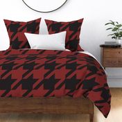 18-04H Jumbo Black Maroon Houndstooth _ Miss Chiff Designs 