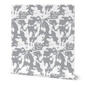 Modern Abstract Floral Jumbo || Stone Gray Grey White Large Scale || Flower Neutral Home Decor Spots Dots _ Miss Chiff Designs 