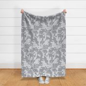 Large Scale  abstract floral  Pearl Gray Grey|| Modern Flower Home Decor Spots Dots _ Miss Chiff Designs 