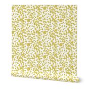 17-13B Yellow Gold Spots and Dots Abstract Floral || Green White Flower Large _ Miss Chiff Designs 