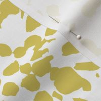 17-13B Yellow Gold Spots and Dots Abstract Floral || Green White Flower Large _ Miss Chiff Designs 