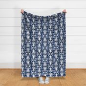 Mythos - Nautical Octopus Damask Blue Large Scale