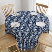 Mythos - Nautical Octopus Damask Blue Large Scale