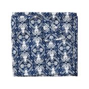 Mythos - Nautical Octopus Damask Blue Large Scale