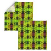 8" NEW WEAVE KILIM NAVAJO IKAT LIME GREEN RECTANGLE STRIPES