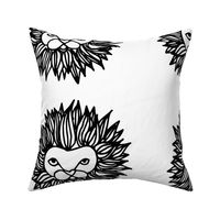 Lion Head // cut and sew plush pillows, cut and sew design fits minky