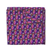 NEW WEAVE KILIM NAVAJO IKAT ROLLS 2 FUCHSIA ULTRAVIOLET PURPLE