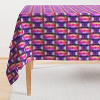 NEW WEAVE KILIM NAVAJO IKAT ROLLS 2 FUCHSIA ULTRAVIOLET PURPLE