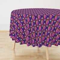 NEW WEAVE KILIM NAVAJO IKAT ROLLS 2 FUCHSIA ULTRAVIOLET PURPLE