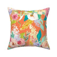 Pastel Garden Spring Floral // Persimmon