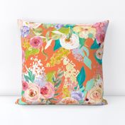 Pastel Garden Spring Floral // Persimmon