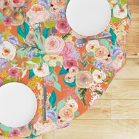 Pastel Garden Spring Floral // Persimmon