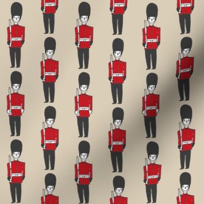 london soldier // palace guards tourist england fabric beige