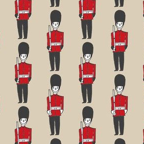 london soldier // palace guards tourist england fabric beige