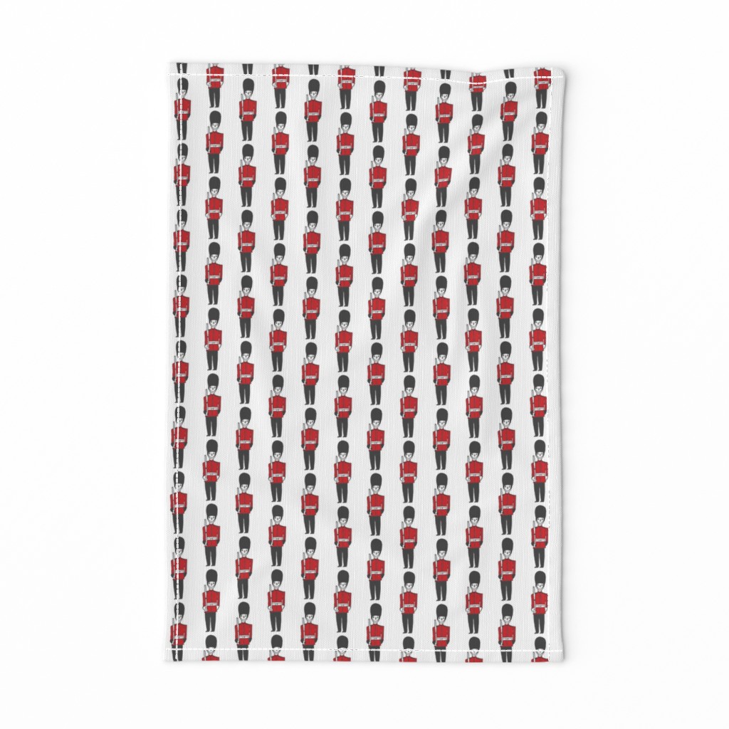 london soldier // palace guards tourist england fabric white red