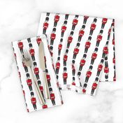 london soldier // palace guards tourist england fabric white red