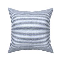 Horizontal Sketchy White Stripes on Dusty Blue Woven Texture