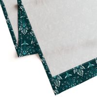 Bee Damask - smaller teal