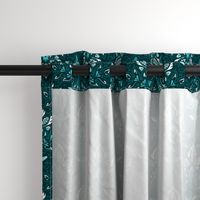 Bee Damask - smaller teal