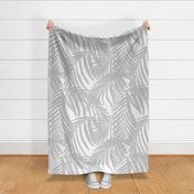 palm fronds LARGE - palm leaves wallpaper cloud grey 