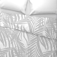 palm fronds LARGE - palm leaves wallpaper cloud grey 