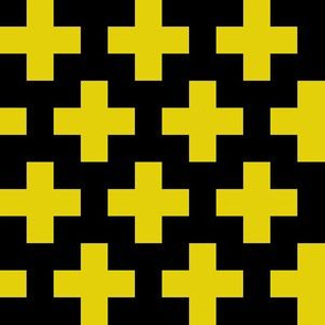 Citrine Yellow Crosses on Black