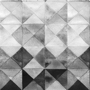 Scandinavian gray watercolor rhombuses