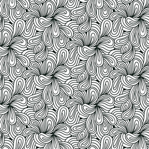 Abstract swirls doodle pattern