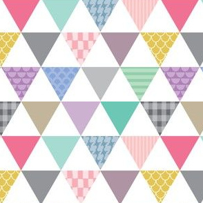 patterned triangle-wholecloth-bright colors