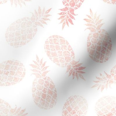 8" Blush Pineapple Toss // White