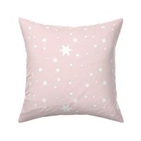 Blush Sky with White Stars