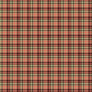 BNS1 - SM - Tartan Peach Plaid with Moss Green and Brown