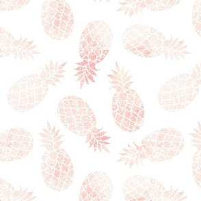 6" Blush Pineapple Toss // White