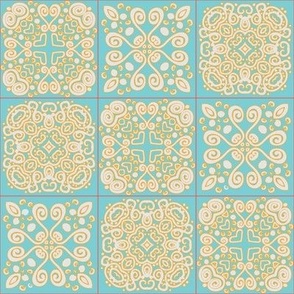 Spanish Tile-Summer Meadow Palette-SmallScale-8" Repeat