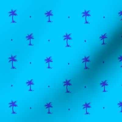 Tiny Palms - Blue - AndreaAlice