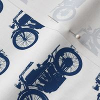 Blue Antique Motorcycles