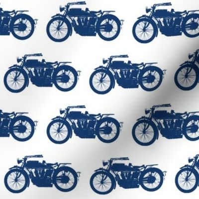 Blue Antique Motorcycles