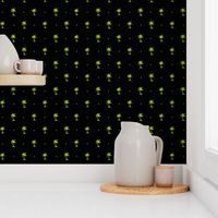 Tiny Palms - Black / Lime - AndreaAlice